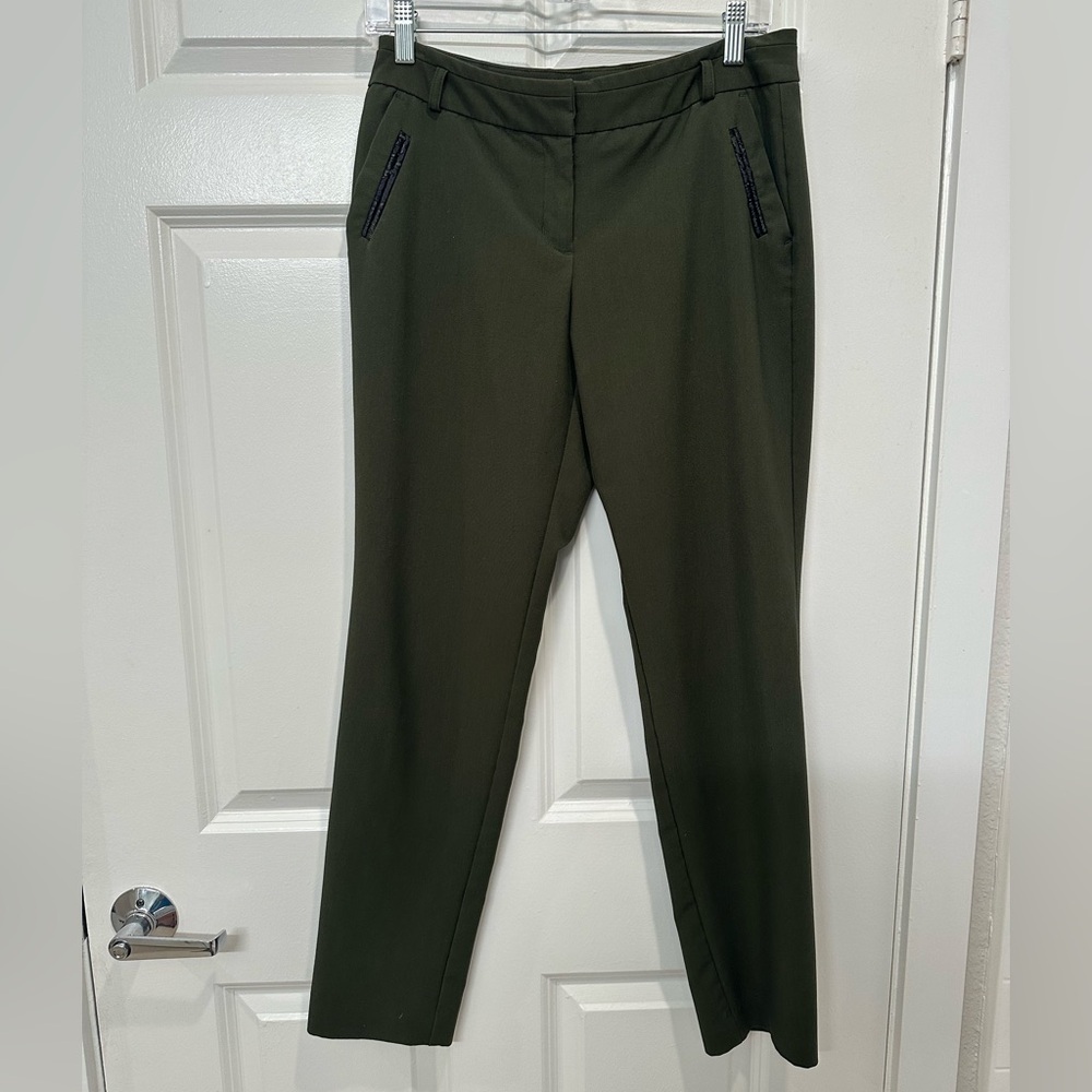 Worthington Dark Olive Straight Leg Pants